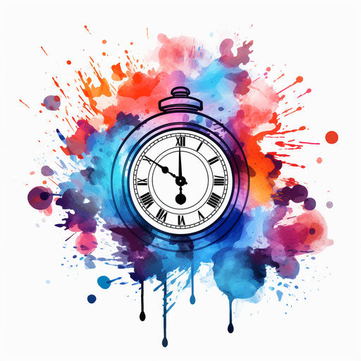 New Year 2024 in Chiaroscuro Art style on white background