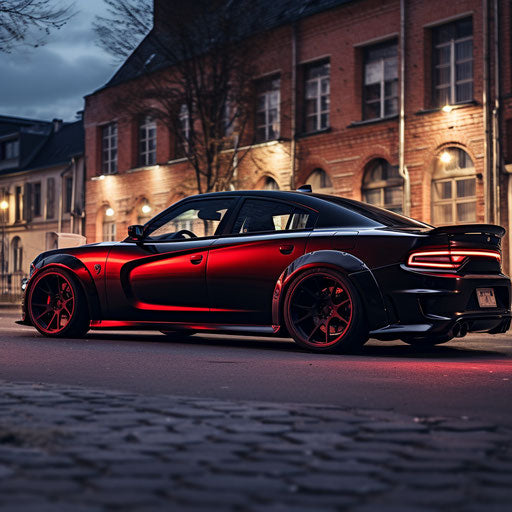 Side view of the Dodge Charger Hellcat