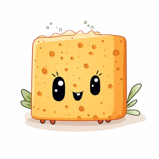 Minimalist sponge icon on white background