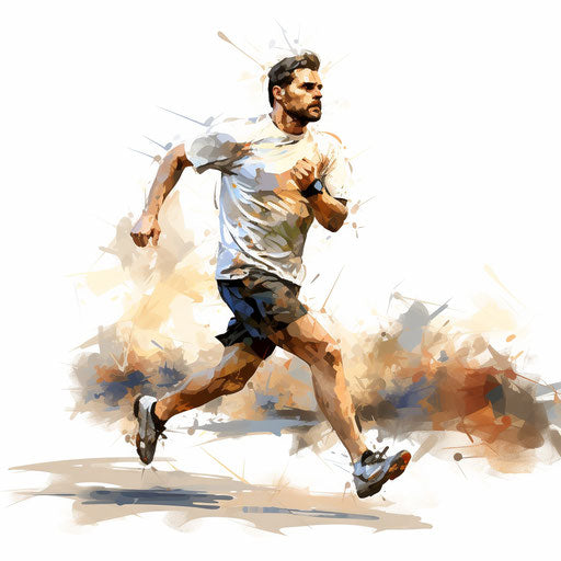 Exercise illustration in the style of Oil painting, on a white background