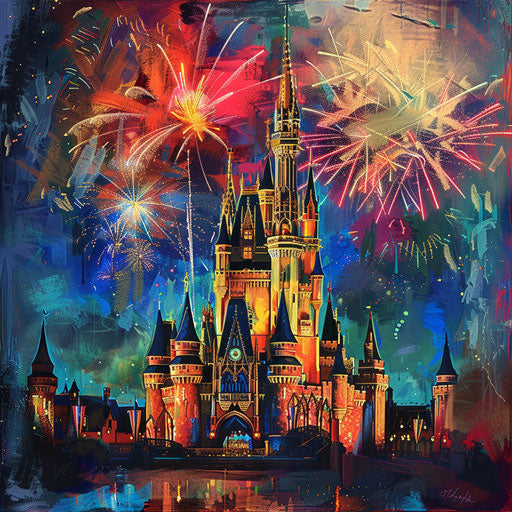 Castle fireworks display