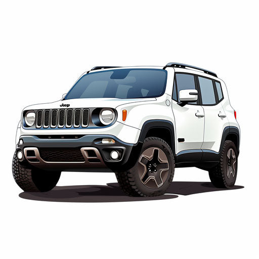 Jeep Renegade classic White background