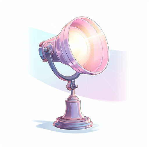 Spotlight clipart in the style of Pastel Colors Art
