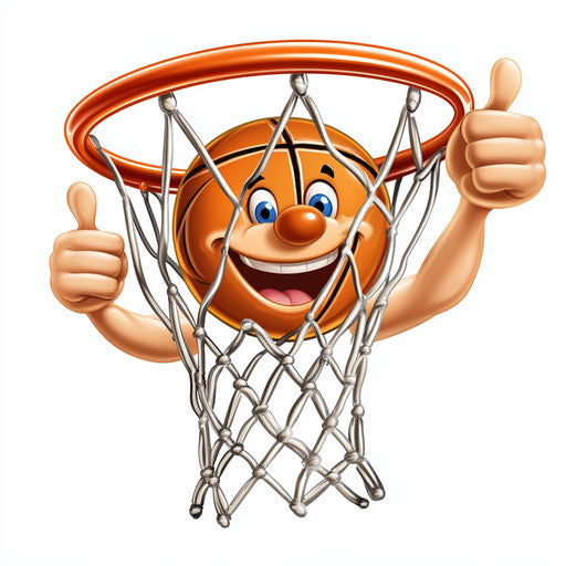All-In-One Basketball Hoop Caricature Clipart Graphics Package