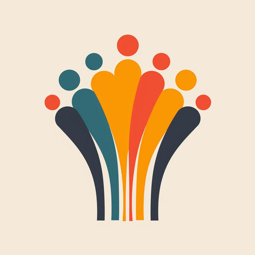 Logo depicting abstract crowd for diversity