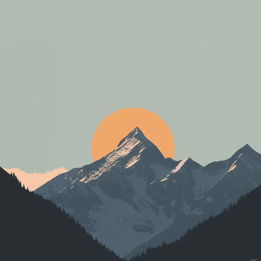 Minimalist mountain range