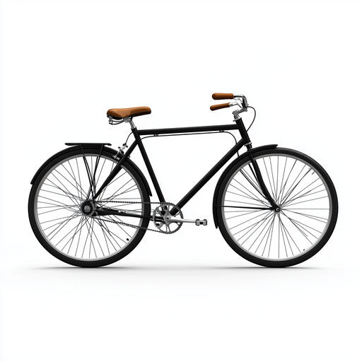 3D bike in photorealistic style on flat white background