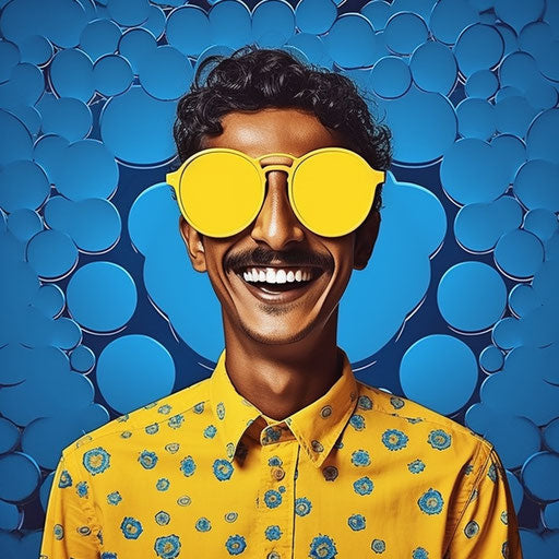 Yellow smiling emoticon with sunglasses