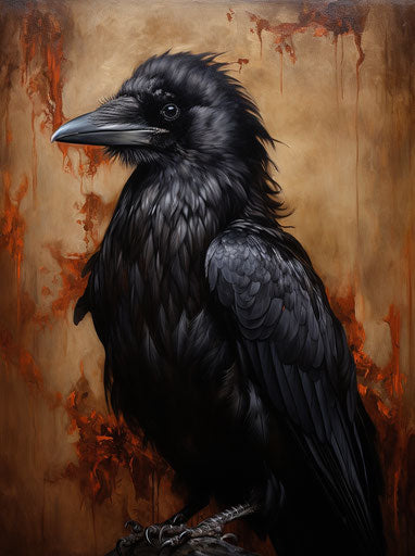 Traditional gothic tattoo inspired crow