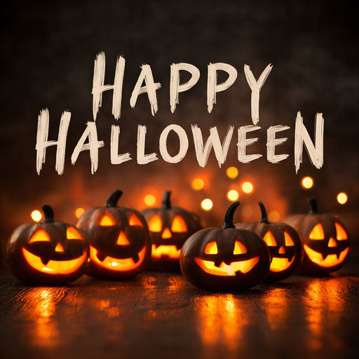 Cheerful Halloween Greeting with Festive Atmosphere