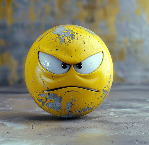 HD photo of MSN Messenger's emoticon, destructive and yellow