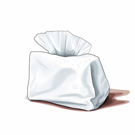 Minimalist style tissue clipart, on white background