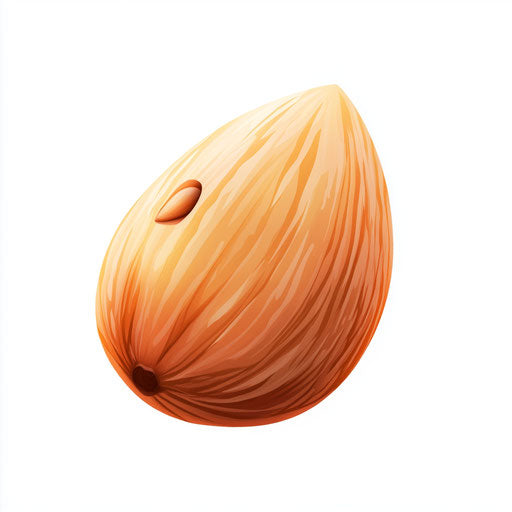Realistic clipart of almonds, high resolution, isolated