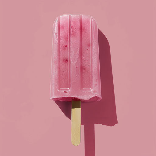 Popsicle clipart with flat random background, minimalist design and subtle shading in photo realistic style