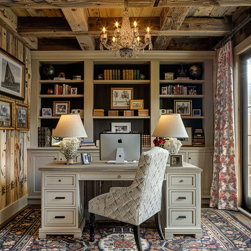 Home office blending work and comfort