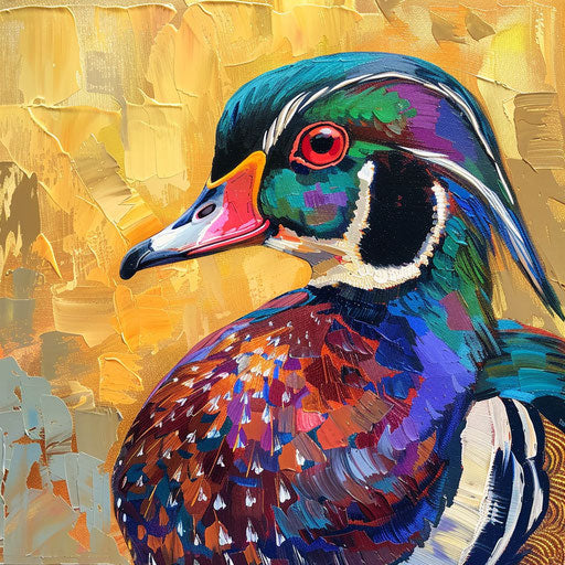 Wood duck at golden hour