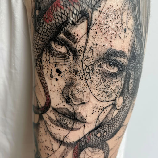 Freckle tattoos with mystical themes