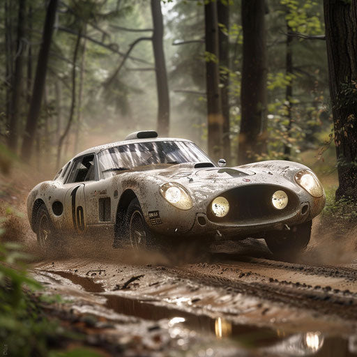 Shelby Daytona rally version with dirt splashes