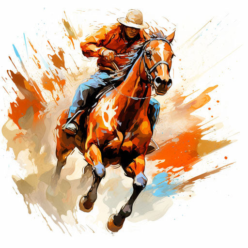 Quick drawings in the style of oil painting on white background