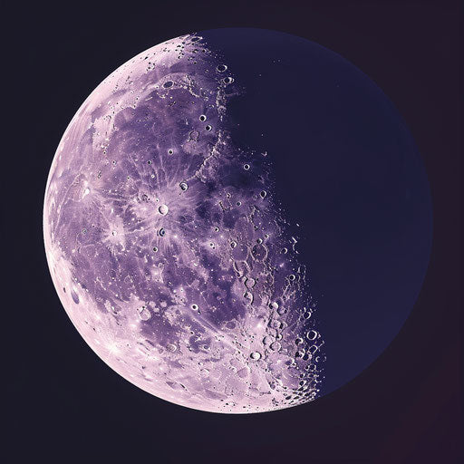 Realistic half moon clipart with random flat background