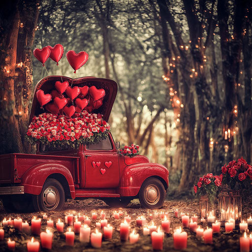 Valentine's Day celebration in the enchanted forest