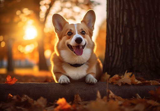 Pedigree corgi dog at memorial park