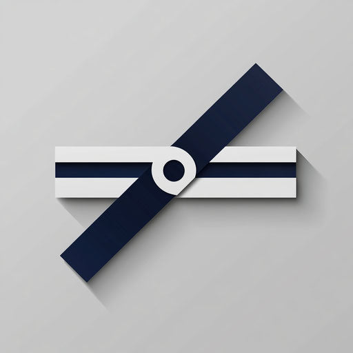 Minimalist construction company logo with unique abstract tool shape