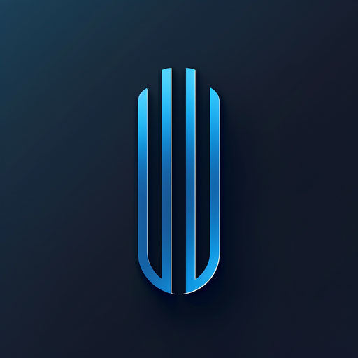 Sleek restaurant logo with clean lines and blue gradient background
