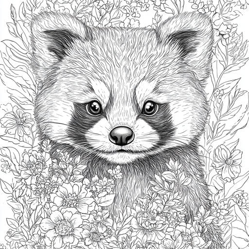 Dive into Red Panda Coloring Page - Artistic Joy