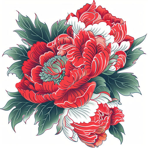 Japanese Flower Tattoo Vector Art