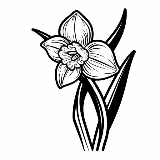 Minimalist tattoo sketch of a March birth flower
