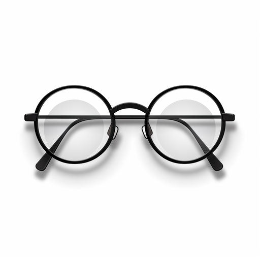 Minimalist glasses illustration on white background