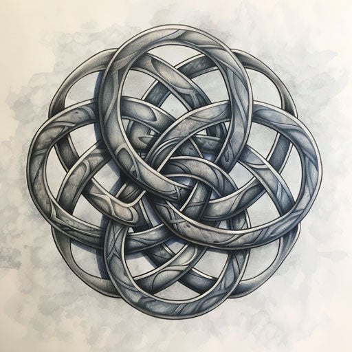 Black and gray Celtic knot tattoo design