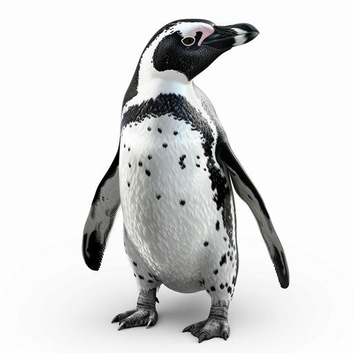 Photo realistic penguin clipart on white background