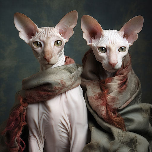 Two cornish rex cats