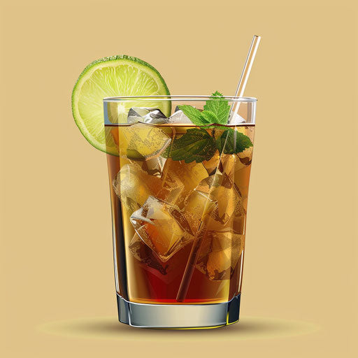 Drinks clipart with flat random background and glossy finish