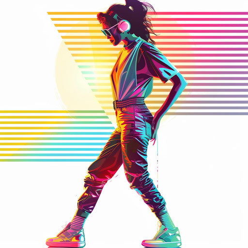 80s clipart in photorealistic style with flat white background