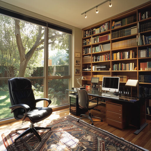 Home office blending work and comfort