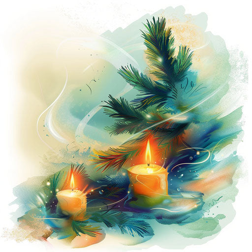 Holiday clip art with flat random background