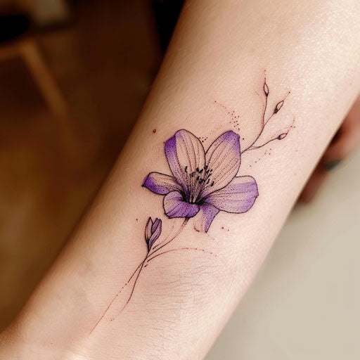 Bold February Birth Flower Tattoo Flash Set