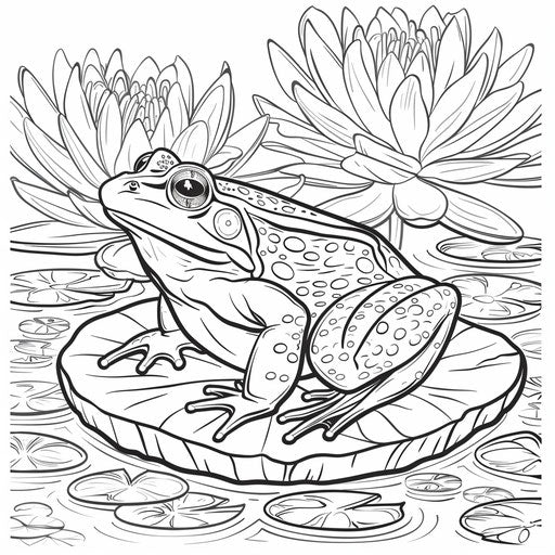 Cheerful Frog on Lily Pad