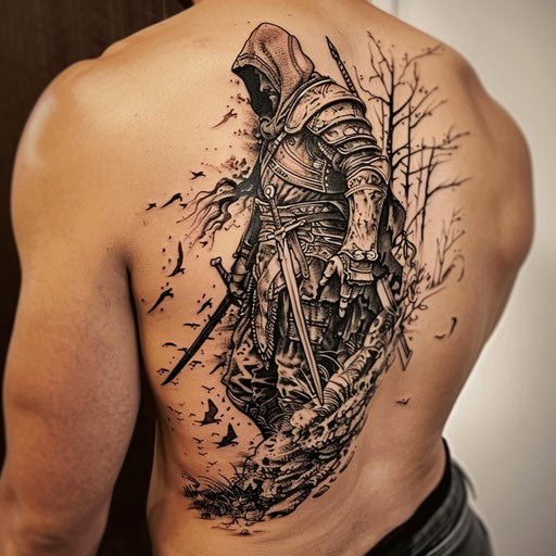 Epic fantasy warrior symbolizing courage and honor