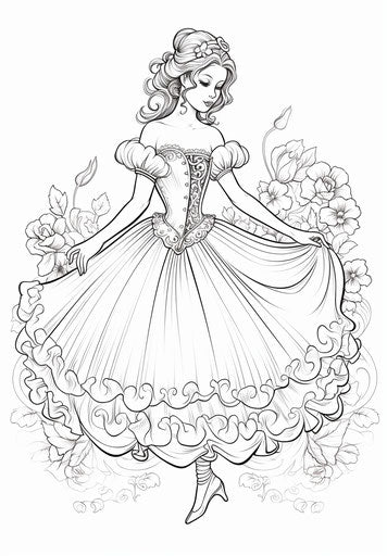 Fairy ballerina in baroque classicism style