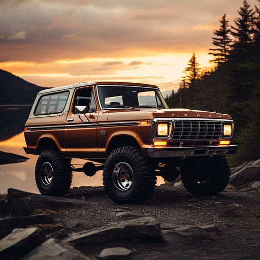 Old fat tires on Ford Bronco Sport classic