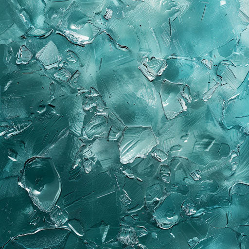 Cold photo realistic clipart with teal flat background