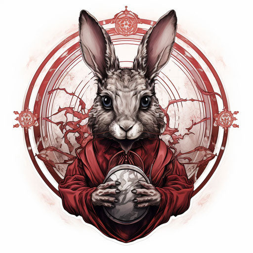 Rabbit Holding Object Tattoo