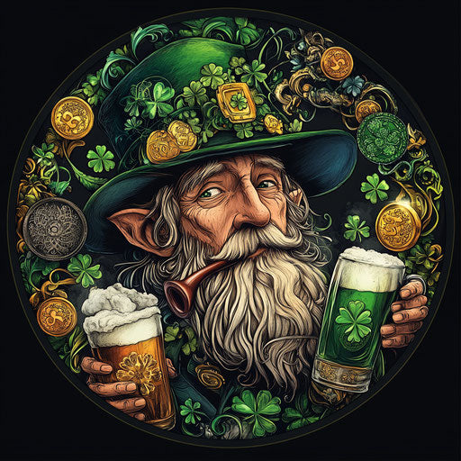 St. Patrick's Day Celebration: Leprechauns, Gold Coins, Beer