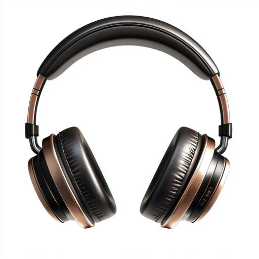 Realistic drawing of headphones, high quality, isolated