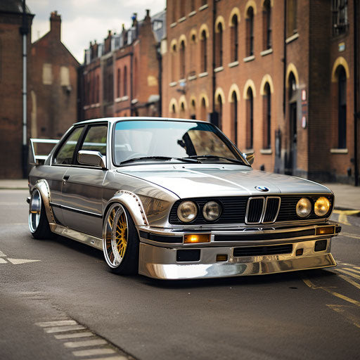 Classic car in chrome