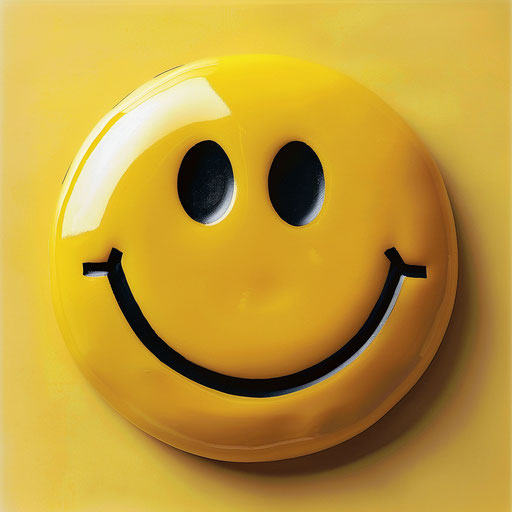 Bold and lively yellow smiling face